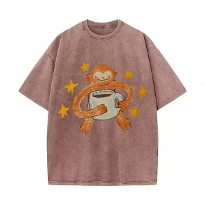 Star Monkey Unisex Vintage Washed Tee