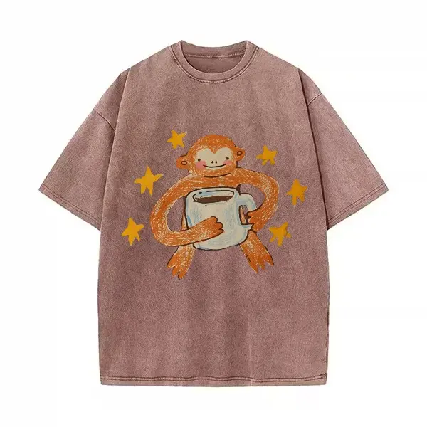 Star Monkey Unisex Vintage Washed Tee